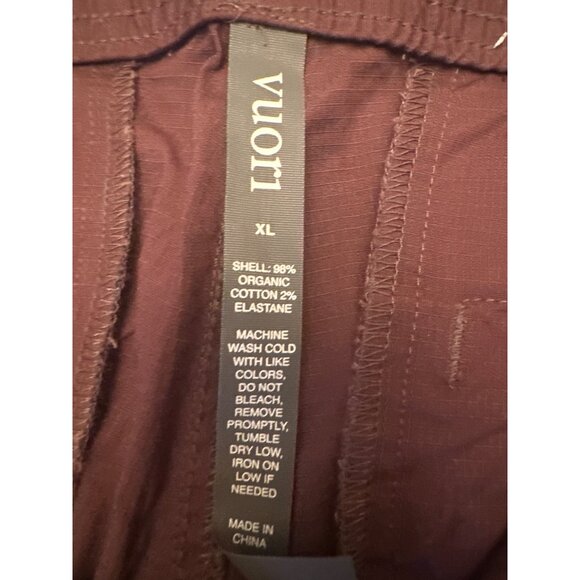 Vuori Mens XL Burgundy Organic Cotton Blend Casual Pants Drawstring Lounge - Picture 4 of 6
